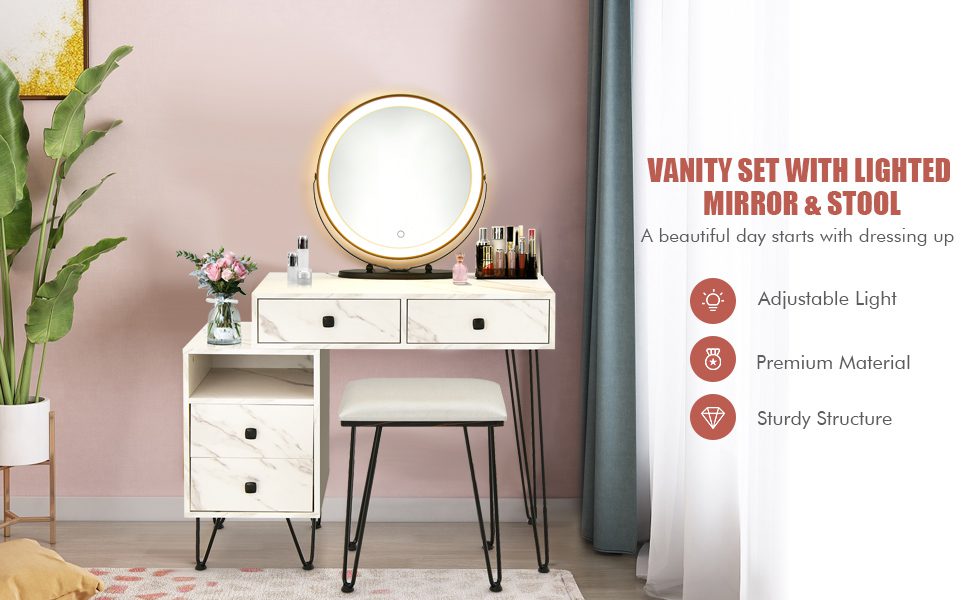 charmaid vanity table set